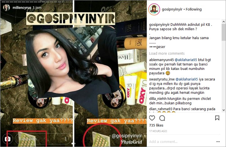 Diduga Ada Pil KB di Postingan Millendaru Ini, Netter Sebut Untuk Hormon Dada