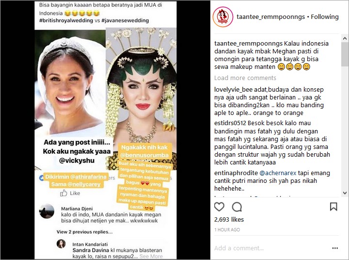 Riasan Nikah Dibandingkan dengan Meghan Markle, Vicky Shu Beri Jawaban Bijak