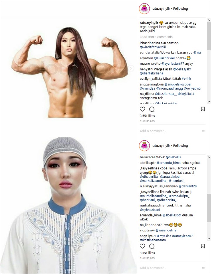 Lucinta LUna Diedit Netter Menjadi Pria Macho dan Kekar