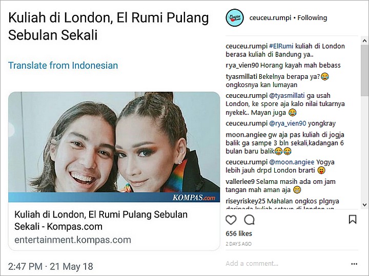 Kata Netter Soal El Rumi Sebulan Sekali Pulang dari London