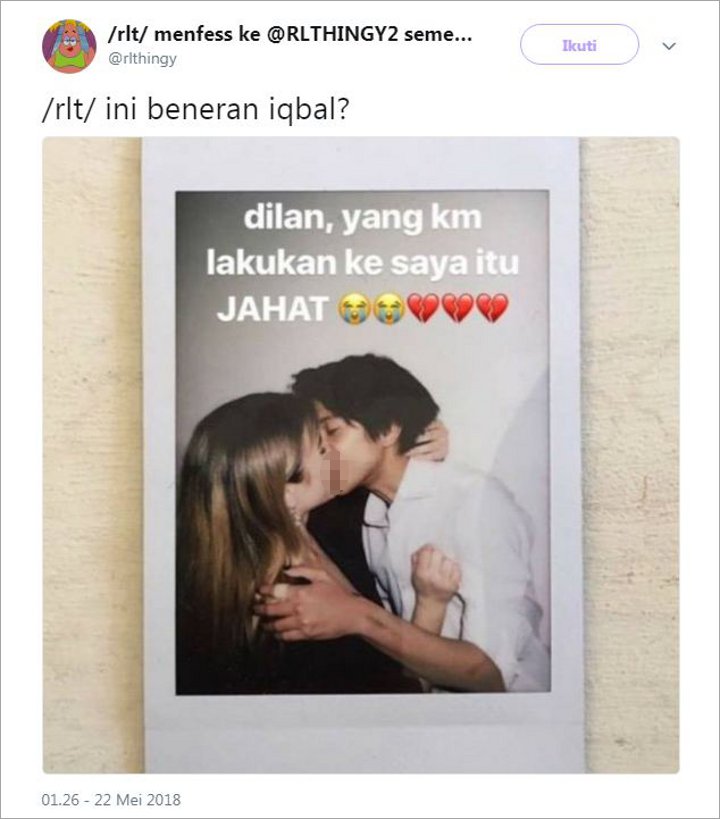 Iqbaal Ramadhan Bungkam Ditanya Foto Cium Bibir Bule 