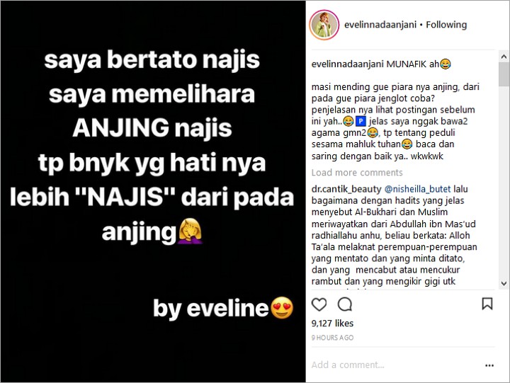 Dihujat Pelihara Anjing, Evelyn Mantan Istri Aming Balas Nyinyiran Netizen