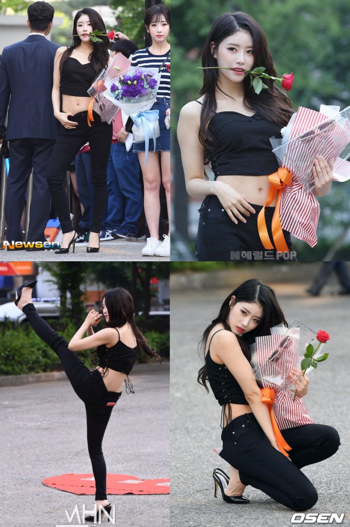 Aksi Lee Mijoo Sebelum Pre-Recording Music Bank