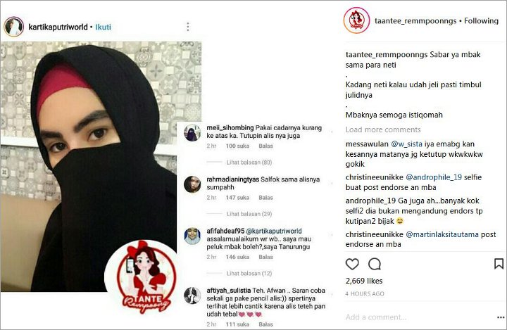 Komentar Netter Soal Alis Kartika Putri