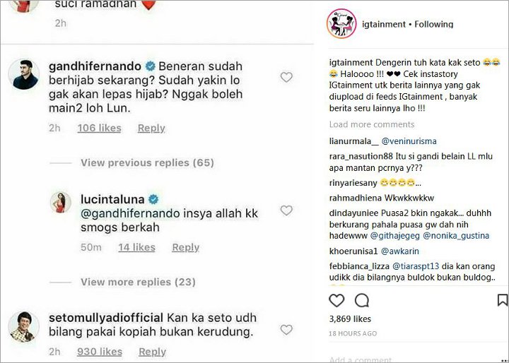 Lucinta Luna Ngaku Mantap Berhijab, Komentar 'Kak Seto' Bikin Netter Ngakak