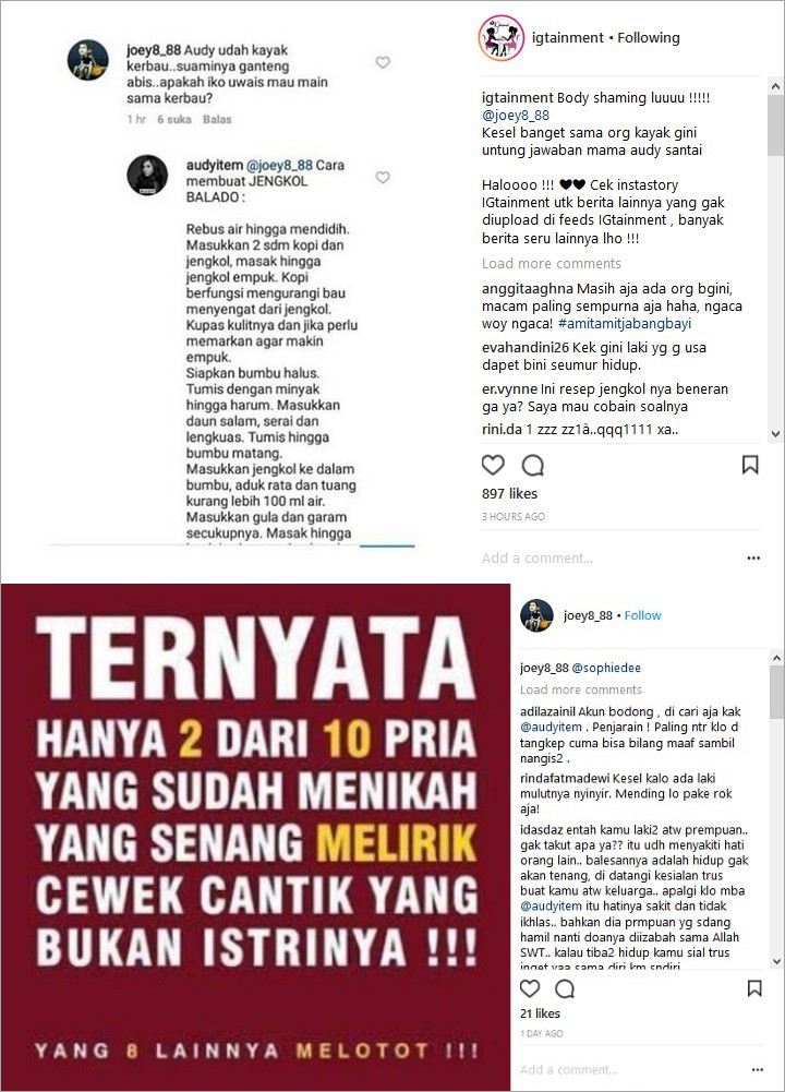 Audy Item Dibilang Mirip Kerbau