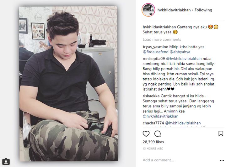Unggahan Foto Hilda Vitria