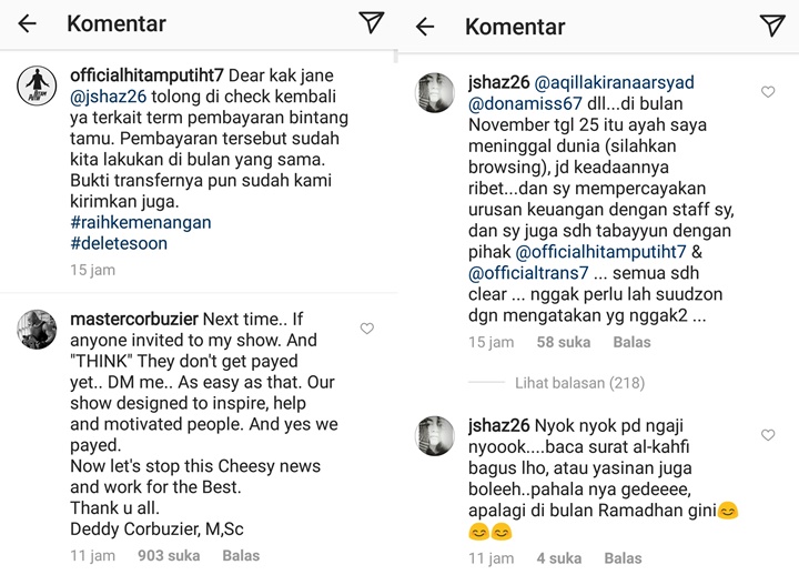 Menohok, Begini Tanggapan Deddy Corbuzier Usai Jane Shalimar Curhat Honor Belum Dibayar \'Hitam Putih\'