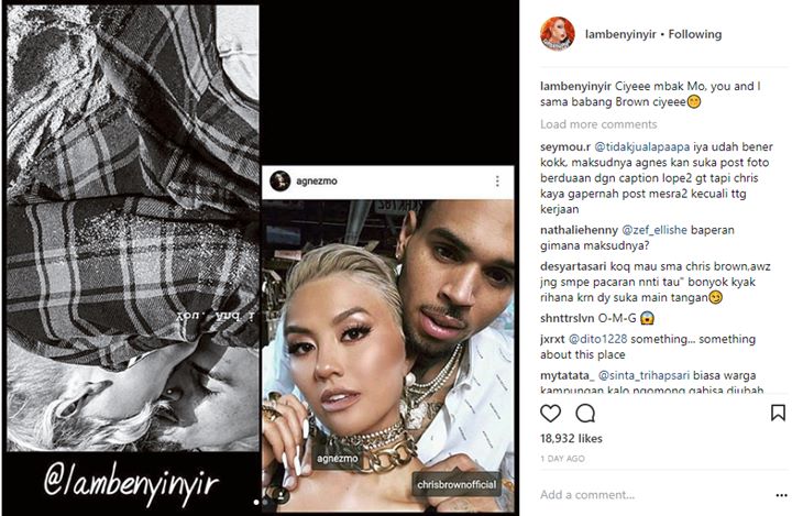 Agens Monica Makin Mesra dengan Chris Brown