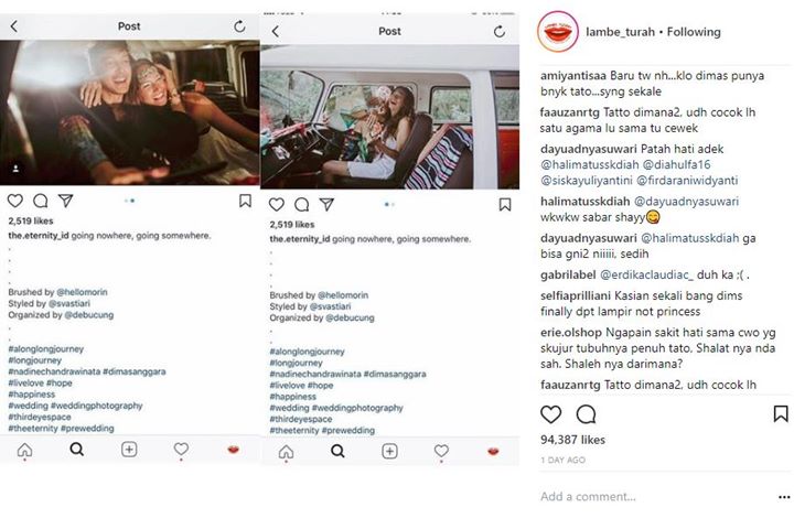 Dimas Anggara Dibully Soal Tato di Foto 'Pre-Wedding 
