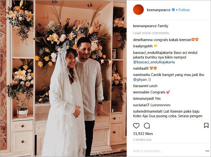 Keenan Pearce Unggah Foto Bersama Istri