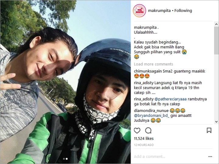 Foto Bareng Bryan Domani, Driver Ojek Online Malah Dipuji Lebih Ganteng