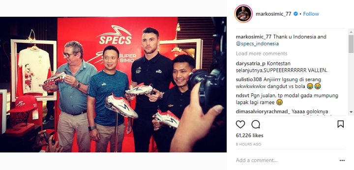 Akun Instagram Marko Simic Diserbu Netter