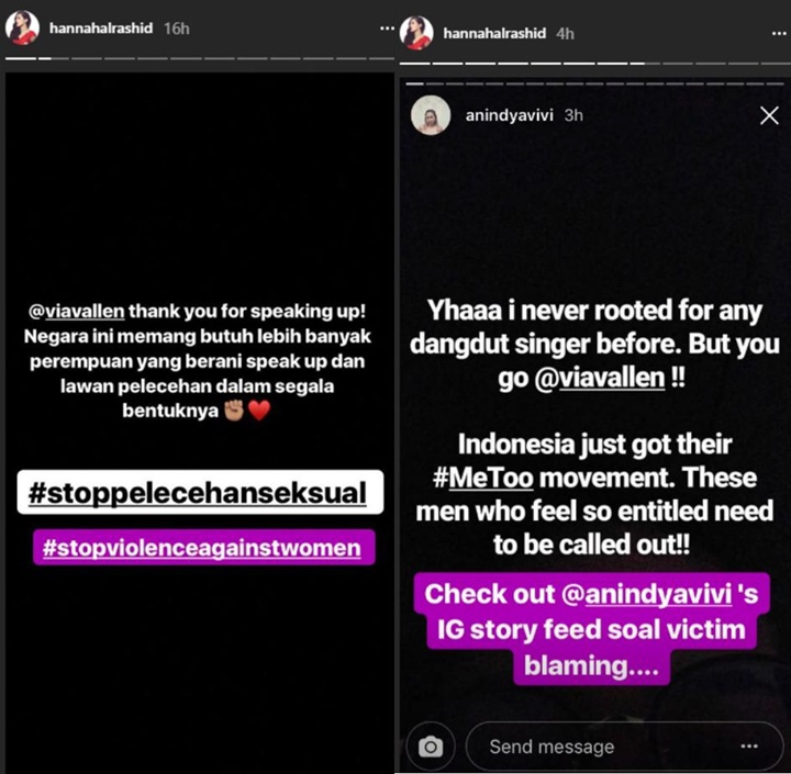 Hannah Al Rasyid Dukung Via Vallen