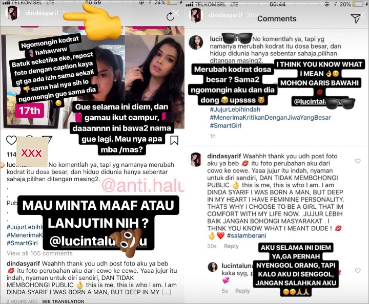 Dinda Syarif VS Lucinta Luna 1