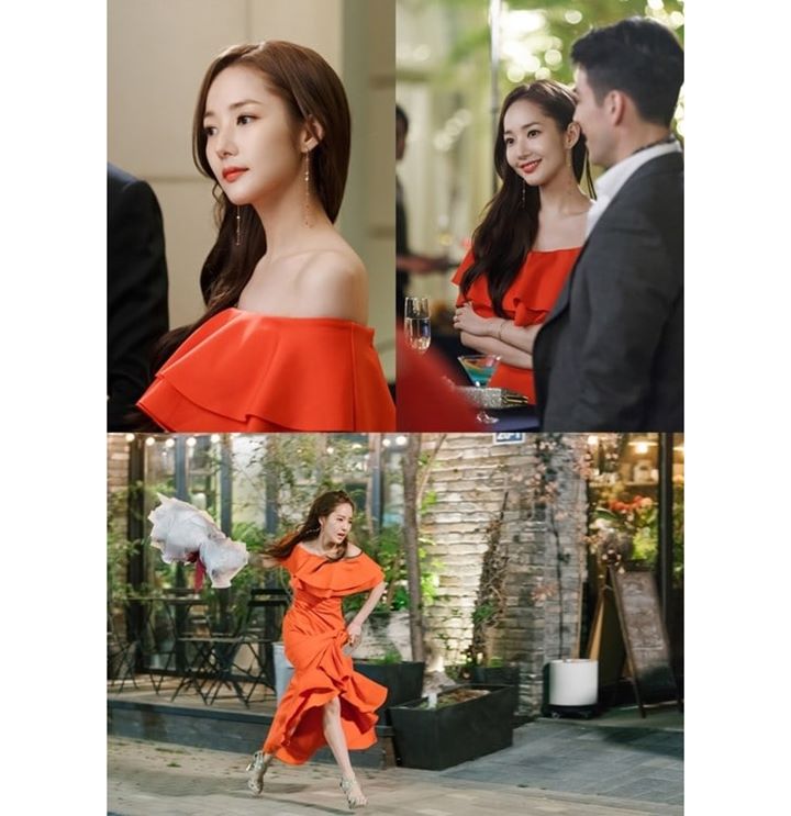 Cantik Pakai Gaun Pesta, Totalitas Park Min Young Dipuji Tim \'Why, Secretary Kim?\'