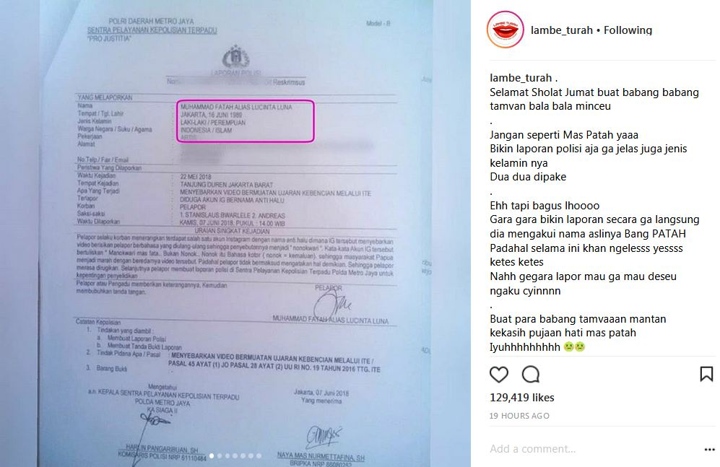 Identitas Asli Lucinta Luna