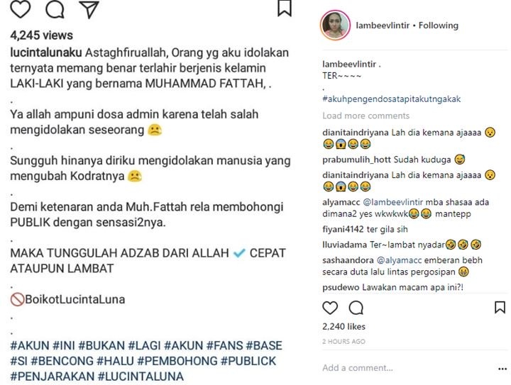 Fans Lucinta Luna Bubar