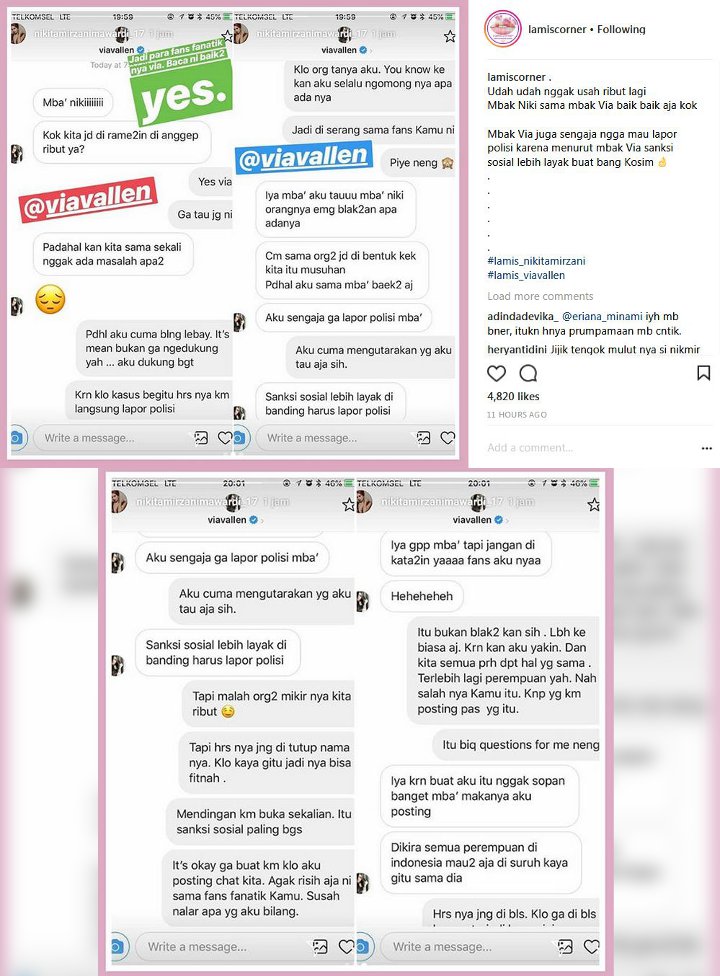 Nikita Mirzani Akur dengan Via Vallen