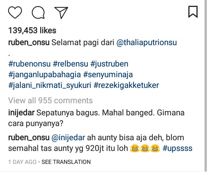 Komentar Ruben Onsu Skakmat Jedar