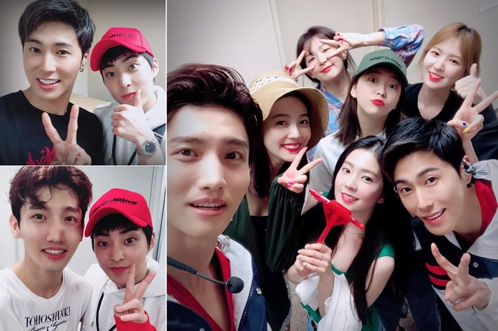 Dukung Senior, Red Velvet dan Xiumin Asyik Nonton Konser TVXQ di Jepang