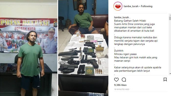 Suami Dina Lorenza Ditangkap Polisi, Barang Bukti Narkoba dan Senjata Bikin Netter Syok