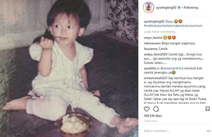 Ayu Ting Ting Imut Makan Bubur
