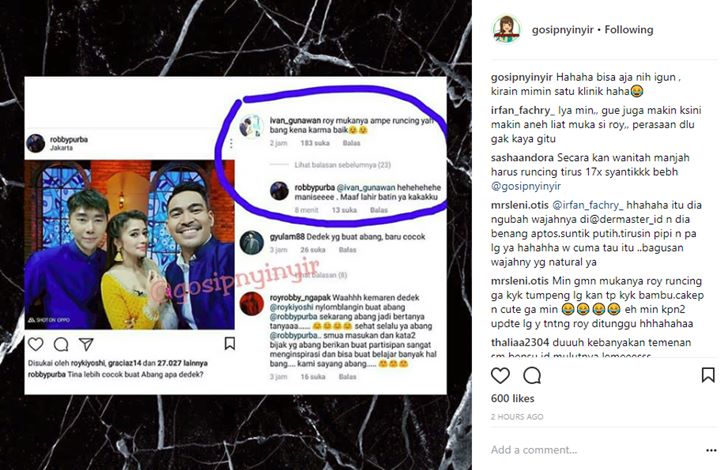 Komentar Ivan Gunawan soal Wajah Roy Kiyoshi