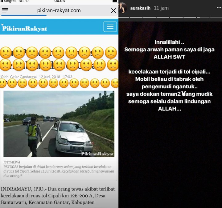 Terlibat Kecelakaan di Tol Cipali, Paman Aura Kasih Meninggal Dunia
