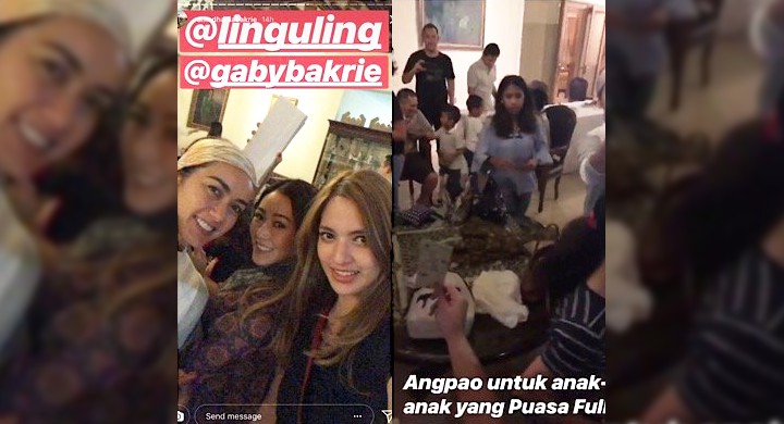 Nia Ramadhani Bagi Angpao