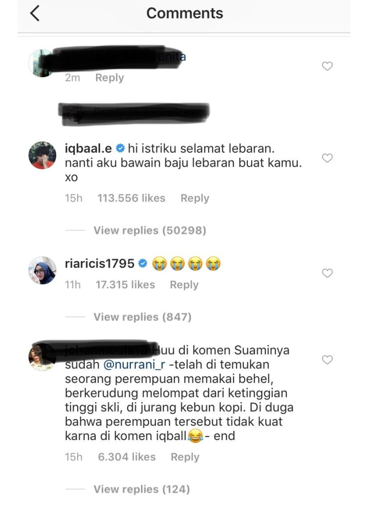 Komentar Iqbaal Ramadhan