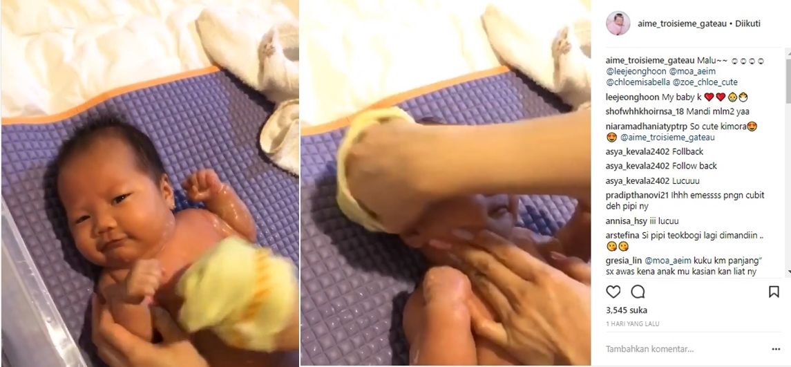 Istri Lee Jeong Hoon Mandikan Buah Hati, Netter Bergidik Gara-Gara Kuku Tajam Moa Aeim