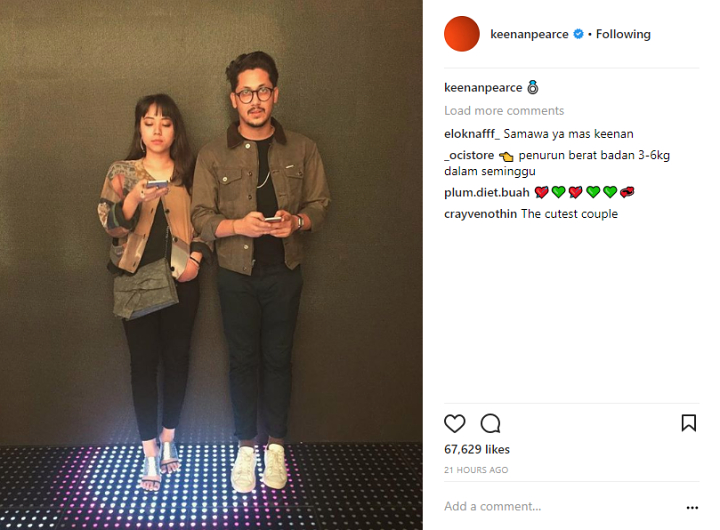 Aura Cantik kehamilan Istri Keenan Pearce