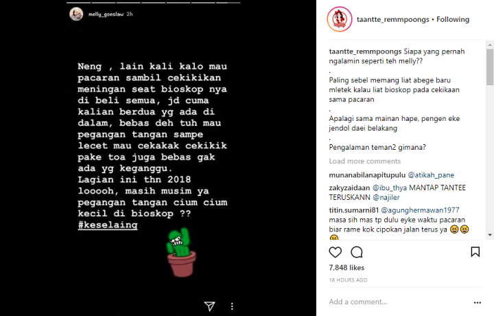 Pengalaman Melly Goeslaw Saat Berada di Bioskop