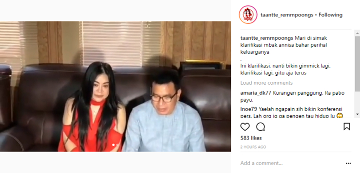 Baju Annisa Bahar Jadi Sorotan
