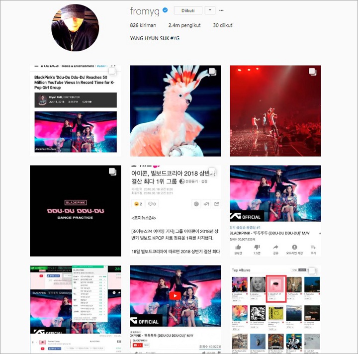 Bos YG Rajin Posting Prestasi Comeback \'Square Up\' Black Pink, Netter Merinding