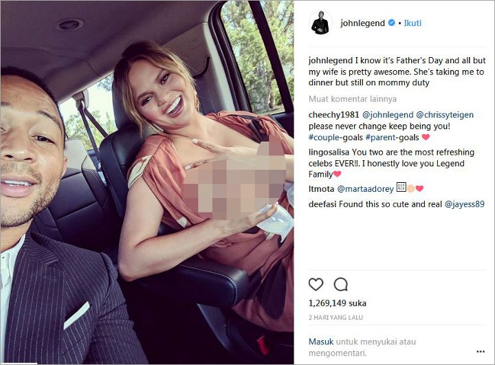 Chrissy Teigen pompa asi