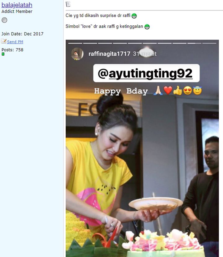 Raffi Ahmad Ucap Selamat Ulang Tahun Buat Ayu Ting Ting