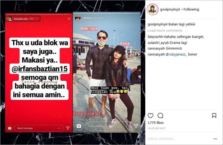Putri Ely Sugigi Unggah Foto Bareng Irfan Sbaztian