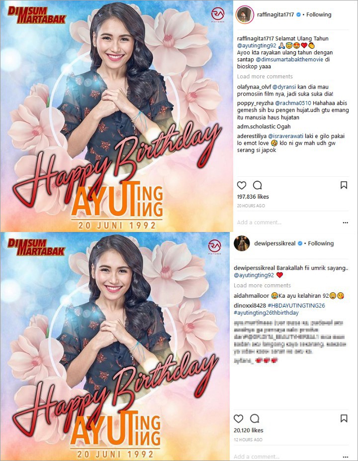 Raffi Ahmad & Dewi Persik Beri Selamat Ulang Tahun, Foto 