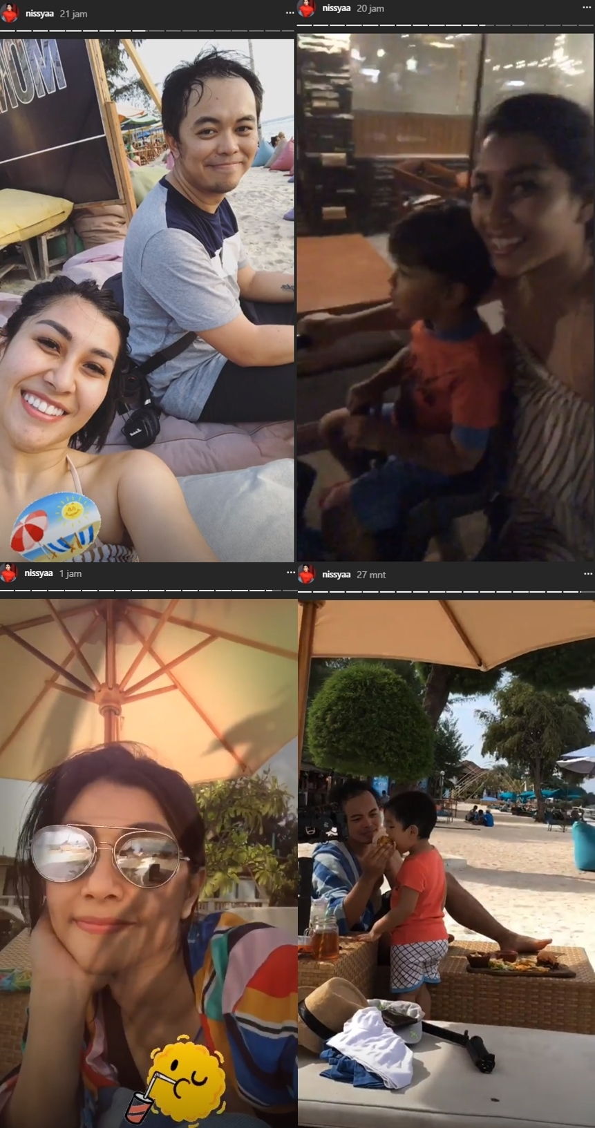 Nisya Ahmad Liburan ke Gili Trawangan Lombok