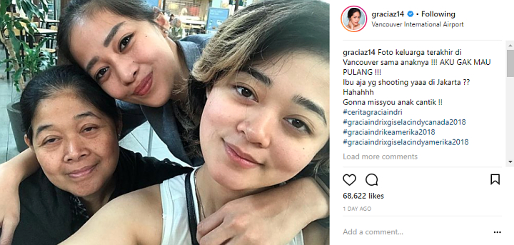 Gracia Indri Tak Rela Pisah Dengan Gisela Cindy