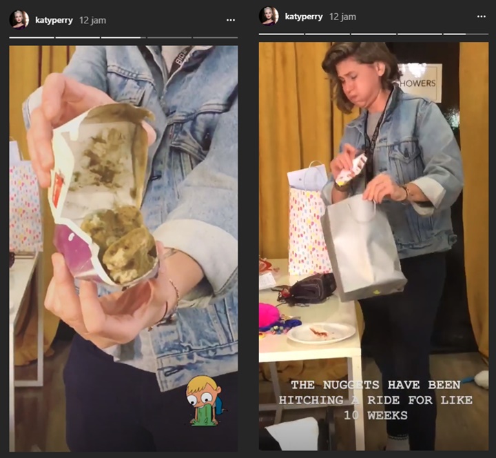 Katy Perry dapat hadiah nugget berjamur dari Indonesia