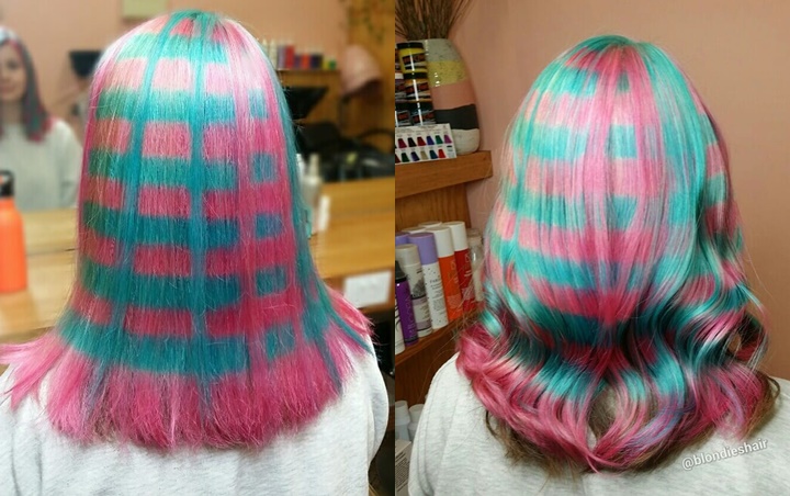 Rambut Motif Kotak 