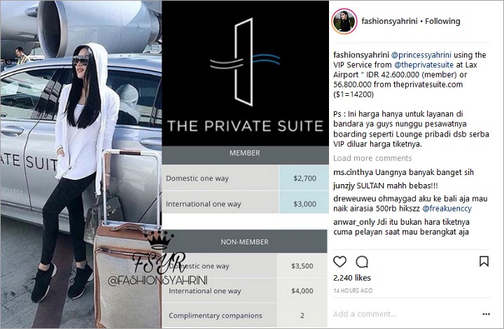 Nikmati Fasilitas Private di Bandara Los Angeles, Syahrini Habiskan Biaya Fantastis