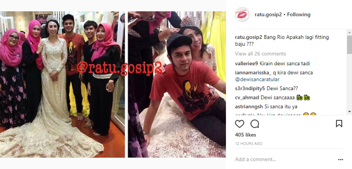 Calon Istri Rio Reifan Fitting Baju Pengantin