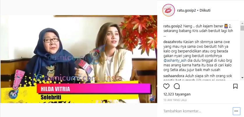 Hilda Sebut Kriss Hatta Kere