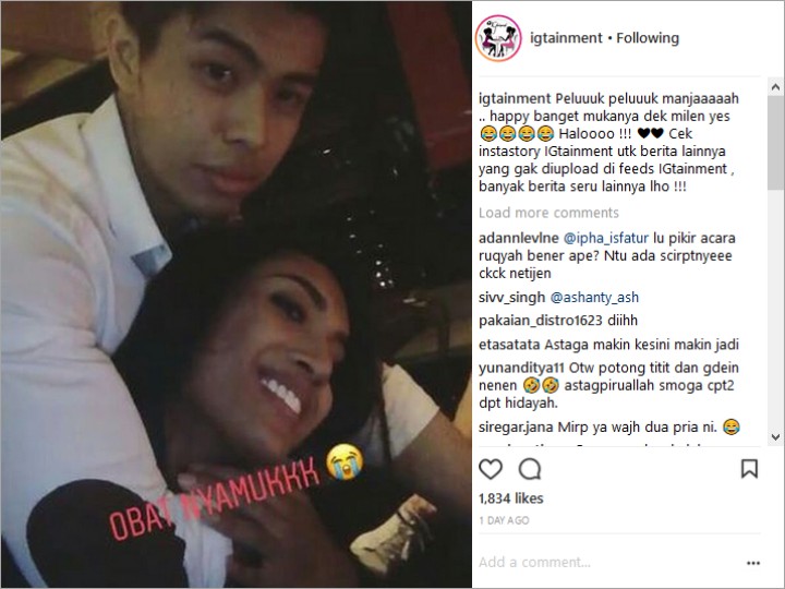 Kepergok Mesra Bareng Cowok, Wajah Macho Millendaru Jadi Sorotan