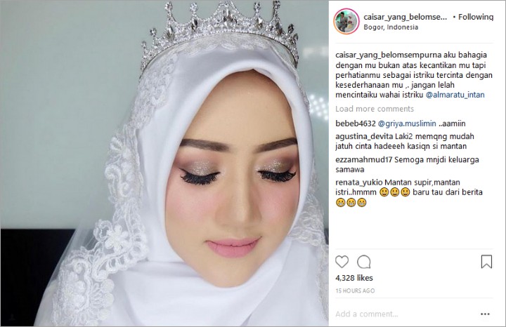 Akhirnya Unggah Foto Cantik Istri Baru, Caisar Diprotes Gara-Gara Caption