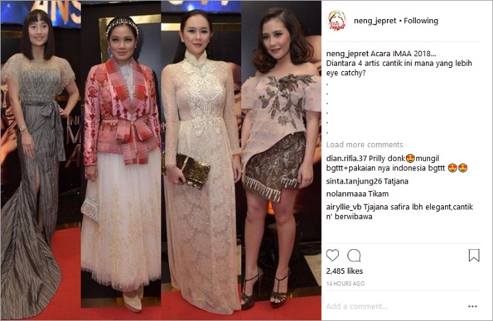 Adu Cantik, Busana Titi Kamal Hingga Prilly Latuconsina di IMAA 2018 Jadi Sorotan
